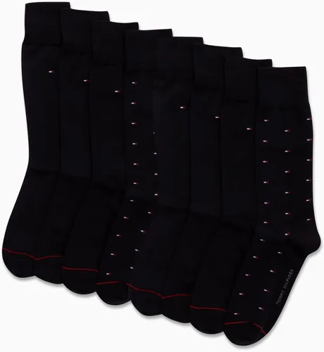 Vista 2 de Tommy Hilfiger Calcetines de vestir para hombre, calcetines ligeros y cómodos (paquete de 8)