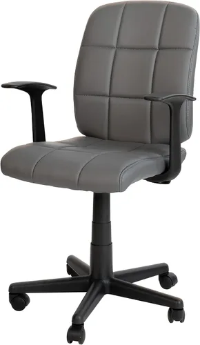 Vista 14 de Flash Furniture - Silla giratoria de respaldo medio de vinilo, acolchada, color negro