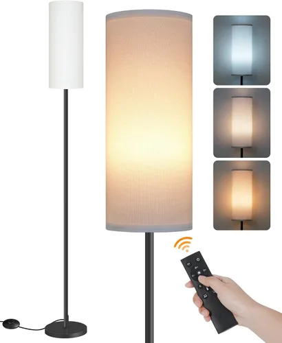 Vista 33 de Paquete de 2 lámparas de pie rosas regulables para sala de estar con 2 controles remotos e interruptor de pie, lámpara de pie de esquina, lámpara