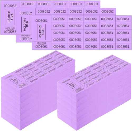 Vista 15 de Kosiz 2000 hojas de boleto para rifa, 25 boletos de subasta chinas para oferta, bandeja complicada, canasta, hojas para rifa para recompensas