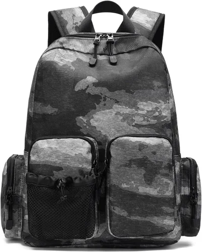Vista 8 de TIANHAOPUJU - Mochila táctica de camuflaje para adolescentes y hombres, PVC resistente al agua para caza al aire libre, senderismo, pesca, viajes