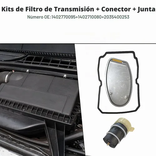 Vista 2 de Filtro de Aceite de Transmisión Automática + Junta del Cárter de Aceite + Adaptador de Tapón Para Mercedes Benz 722.6 Para Chrysler Para Dodge Para