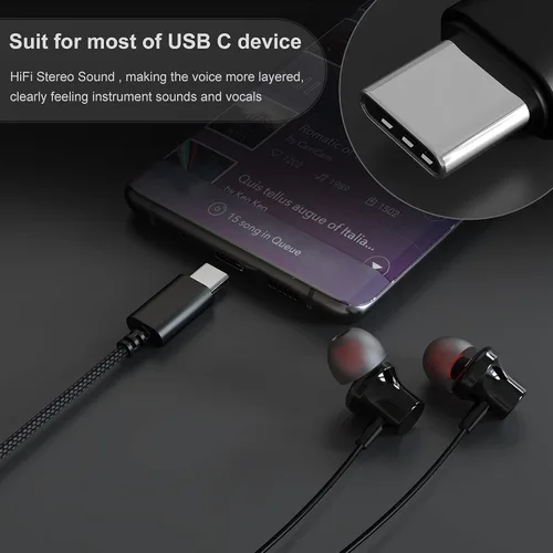 Vista 8 de ACAGET - Auriculares tipo C para iPhone 17 16 Pro Max con cable magnético