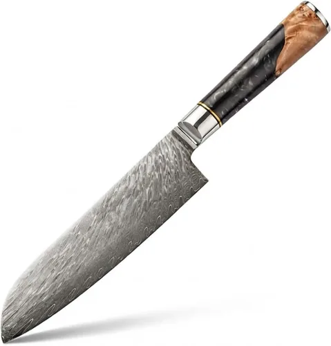 Vista 13 de Tidal Black - Cuchillo para pan de 8" - Damasco