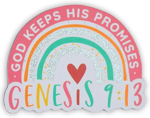 Vista 19 de Christian Art Gifts Imán inspirador de escritura para refrigerador para hombres y mujeres con versículo bíblico: Dios está conmigo, diseño de escena