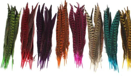 Vista 4 de kolight Juego de 100 piezas Natural teñido de faisán plumas 12 – 14 inch decoración DIY