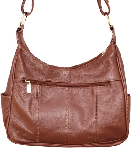Vista 2 de Bolso Hobo de la aleta de la hebilla de cuero de la fie