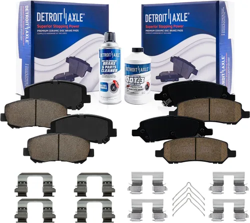 Vista 136 de Detroit Axle - Pastillas de Freno Delantero Izquierdo Reemplazo de Pinza de Disco para Dodge Ram 1500 Dakota Mitsubishi Raider - Juego de 3 piezas