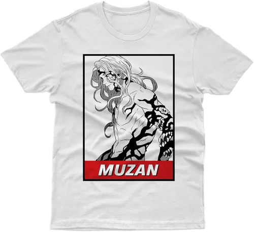 Vista 2 de Muzan Kibutsuji - Camisa de Demon Slayer Kimetsu no Yaiba, camiseta de manga corta Demonslayer, camiseta de anime, camisas de manga para hombre