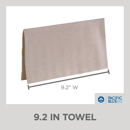 Vista 4 de Toallas de papel recicladas Pacific Blue Basic S-Fold de GP PRO (Georgia-Pacific), marrón, 23504, 250 toallas por paquete, 16 paquetes por caja