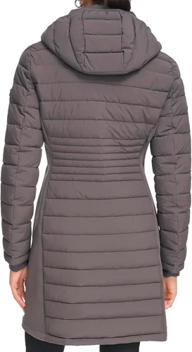 Vista 4 de Calvin Klein Chaqueta acolchada larga y ligera para mujer
