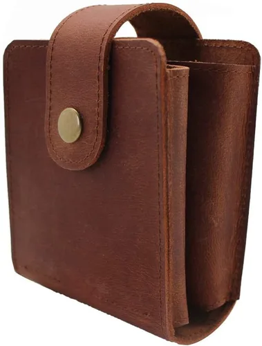 Vista 7 de boshiho Funda de naipes de cuero genuino doble para magos y jugadores de póquer, viajes de vacaciones de campamento