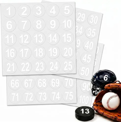 Vista 9 de Teling 400 calcomanías de números de casco deportivo de 1.5 pulgadas, calcomanías de vinilo de números de hockey, calcomanías autoadhesivas de Negro