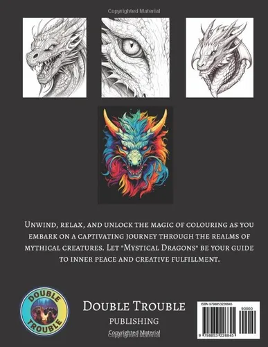 Vista 2 de Colouring Book Mystical Dragons Adult Colouring Book with Dragons