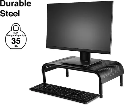 Vista 2 de Staples TECH Soporte de monitor de acero ajustable, elevador ergonómico