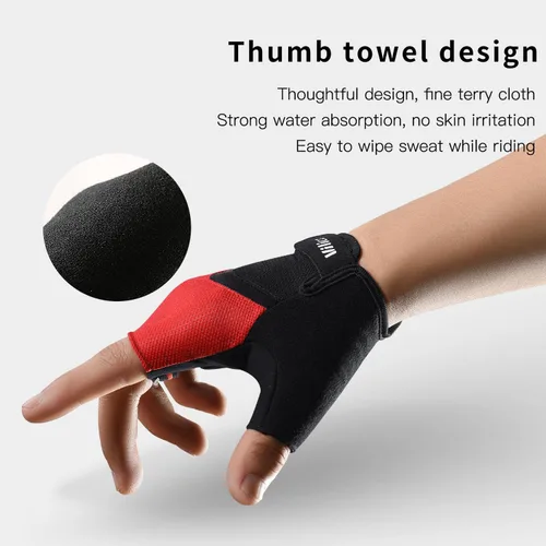 Vista 4 de Guantes de ciclismo sin dedos para hombres y mujeres, guantes de bicicleta para hombres, accesorios de bicicleta, guantes para bicicleta hombre