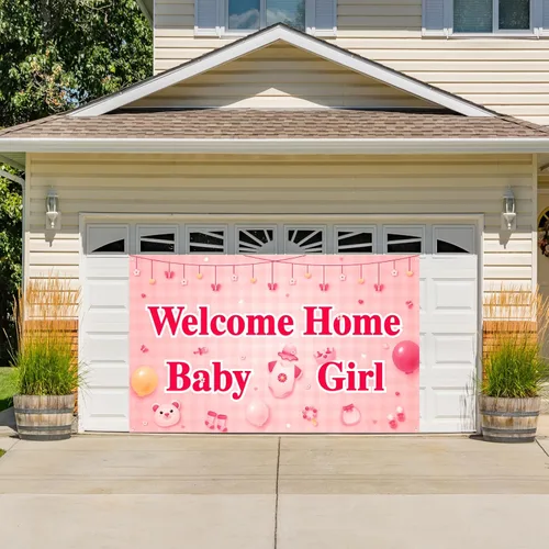 Vista 7 de Labakita Cartel de bienvenida a casa para niña, cartel de bienvenida a casa para nueva niña, cartel de bienvenida para niña nueva, letrero de baby