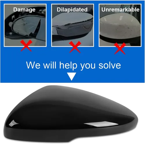 Vista 5 de 1 par de cubiertas para espejos laterales negros Compatible con Honda Accord 2018 2019 2020 2021 2022 Honda Accord Touring y Touring Hybrid