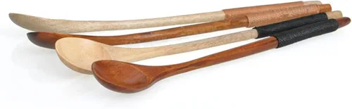 Vista 8 de Cucharas pequeñas de madera, cucharas pequeñas para sopa cucharas de servir, cucharadita de madera para café, té, mermelada, sales de baño, postre
