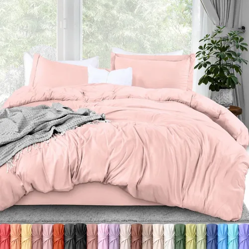 Vista 14 de Utopia Bedding Juego de funda de edredón tamaño individual - 2 piezas con cierre de cremallera - 1 funda de edredón 68X90 pulgadas y 1 funda de Beige