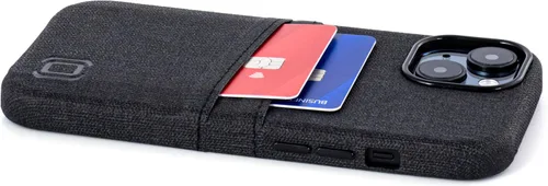 Vista 9 de Dockem Funda para tarjetas para iPhone 15 con placa de metal integrada para montaje magnético y 2 bolsillos para tarjetas: Cartera Luxe M2, piel