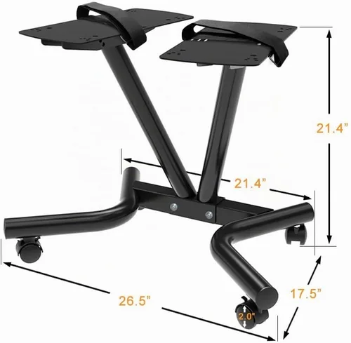 Vista 3 de ATIVAFIT Soporte Ajustable para Mancuernas Soporte de Mancuernas de Dial de Fitness con Cinturón Ajustable para Set de Gimnasio en Casa