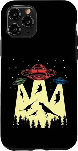 Vista 29 de Funda vintage de secuestro alienígena de dinosaurio para iPhone 17