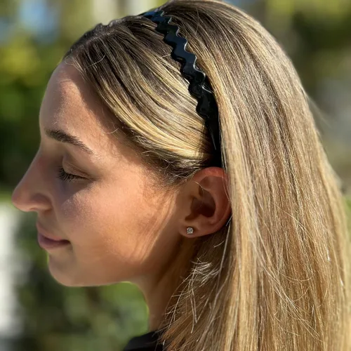 Vista 2 de Camila Paris CP3295 - Diadema francesa para mujer, negra, banda de pelo con fuerte agarre para mujeres, ligera y muy flexible, sin deslizamiento