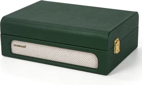 Vista 18 de Vinyl Record Player with Speakers Bass & Treble Control Turntable Green