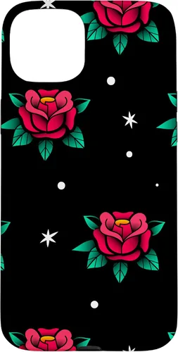 Vista 9 de Roses Fifties Black Red Rockabilly Pinup Rose Retro Fashion Case for iPhone 17