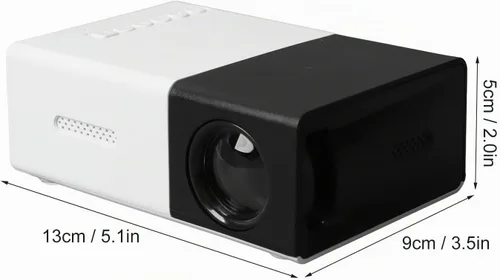 Vista 8 de Proyector para niños, 1080P HD, mini proyector LED de ángulo de proyección portátil ajustable para cine en casa, pantalla grande, enchufe