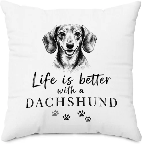 Vista 8 de Black and White Funny Boxer Dog Throw Pillow Cover 18x18 Inch Better-boxer