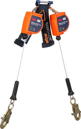 Vista 13 de 3M DBI-SALA Nano-Lok Edge Twin-Leg Personal Autorretráctil Lifeline 3500284, cable, gancho de acero para barras de refuerzo, 7 pies, Clase 2, ANSI