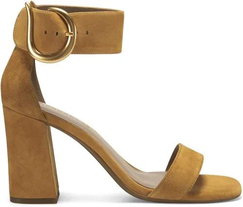 Vista 2 de Aerosoles Sandalias de tacón Landon para mujer, Bronceado Gamuza