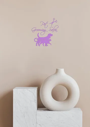 Vista 6 de Wall Decals Dog Cat Accessories Vinyl Decal Pet Grooming Salon Sticker Pet Shop Puppy Pets Animals Home Art Kids Nursery Decor Interior Design KT171