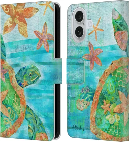 Vista 19 de Head Case Designs Officially Licensed Paul Brent Agate Mermaid Coastal Leather Wallet Case Compatible with Apple iPhone 16