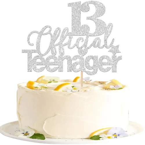 Vista 13 de 1 pieza de decoración de pastel de cumpleaños para adolescentes de 13 años, decoración de pastel de cumpleaños para adolescentes de 13 años