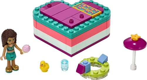 Vista 2 de LEGO Friends Andrea's Summer Heart Box 41384 Kit de construcción, nuevo 2019 (83 piezas)