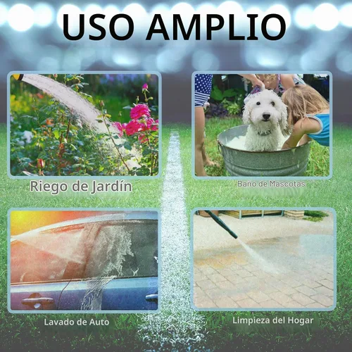 Vista 7 de Darnassus Manguera de jardín de alta resistencia con bobina de PU, autobobinable, con accesorios de latón macizo, retráctil, resistente a la Azul