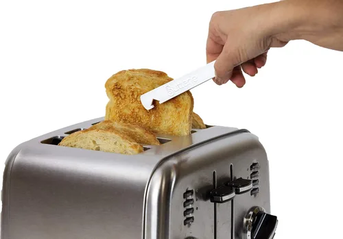 Vista 8 de Butterie Mantequillera abatible con tapa y esparcidor de cuchillos a juego para encimera con pinzas para tostadora, bandeja de mantequilla sin