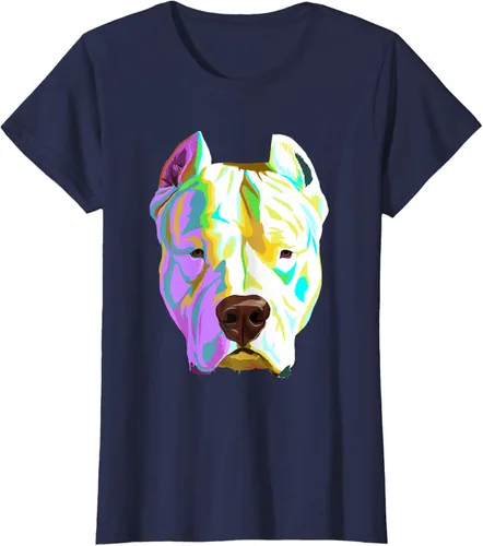 Vista 32 de Colorida camiseta Dogo Argentino, Negro, S