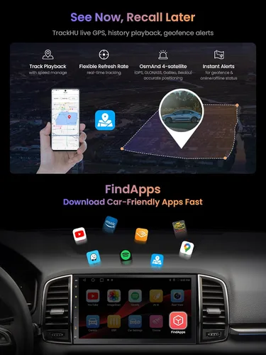 Vista 3 de ATOTOZONE A5L - Radio de coche de doble DIN Android en el tablero estéreo para automóvil con CarPlay/Android Auto, seguimiento
