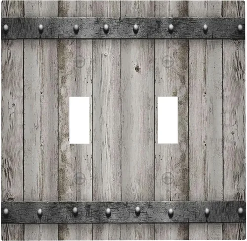 Vista 57 de Mid Century Morden Boho - Placa de pared para interruptor de luz dúplex de 1 banda, placa frontal decorativa eléctrica para receptáculo para baño
