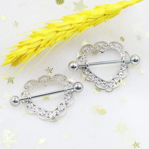 Vista 6 de BODY16G CZCZ 14G Nipple Ring 316L Stainless Steel Nipple Barbell Nipple Barbells CZ Nipple Ring Body Piercing Jewelry for Women Men