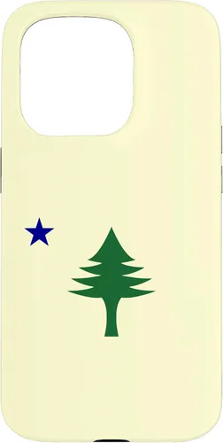 Vista 14 de Old Maine State Original Flag 1901 Pine Tree Case for iPhone 16