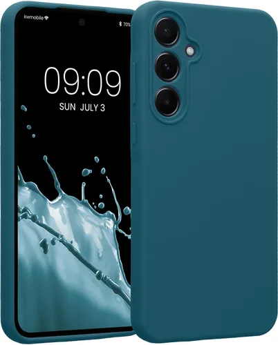 Vista 141 de kwmobile Funda compatible con Samsung Galaxy A13 4G - Funda delgada de silicona TPU - Acabado suave al tacto - Amarillo radiante