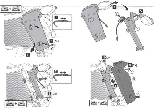 Vista 7 de Accesorios de motocicleta Cubiertas laterales de radiador Protector de rejilla de radiador para MT 07 MT07 FZ 07 FZ07 2018 2019 2020 2021