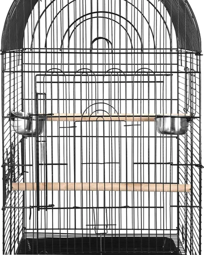 Vista 6 de SUPER DEAL Jaula grande de hierro forjado de 64 pulgadas para cacatúas, conure, periquitos, pinzones, Budgie Lovebird, Canario, casa mediana