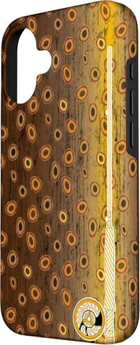 Vista 2 de Funda de pescador con estampado de trucha marrón para iPhone 16