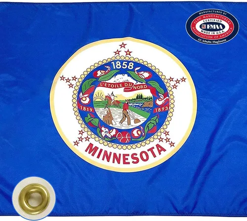 Vista 69 de FlagSource Bandera del estado de Alabama, material de nailon 200D con certificación FMAA, resistente, fabricada en Estados Unidos, resistente a